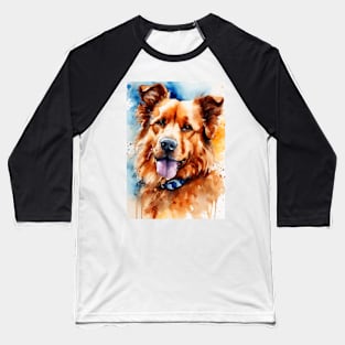 dog watercolor Baseball T-Shirt